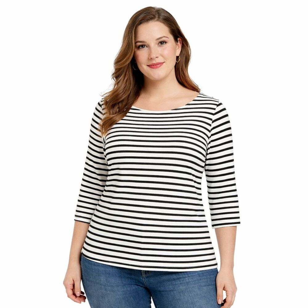 J. Jill Nautical Striped Top Size XL Cotton